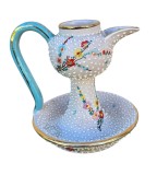 Sfesnic Vintage Ceramica Deruta JBH Italia, Model S. Volpi, Lucrat si Decorat Manual, 13cm