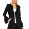 E568-1 Jacheta midi cu maneci tip clopot