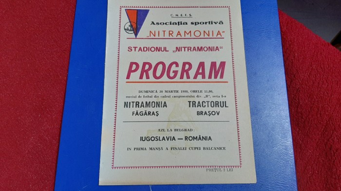 program Nitramonia Fagaras - Tractorul Brasov