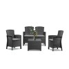 Set mobilier de grădină Lima cu 4 locuri, grafit