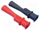 Bornă crocodil BRYMEN set 2 buc neagră și roșie, prindere max 2mm, CAT IV 1000V
