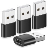 Cumpara ieftin Set 4x Adaptor mini USB tip C la USB, viteza rapida de transfer - Negru