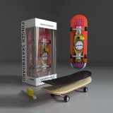 Fingerboard Premium Buck Teeth Innovium&trade;, Mini Skateboard din Lemn cu Accesorii Incluse, DIY, Roti Profesionale, Mini Surubelnita, 5.5x12x4.5 cm