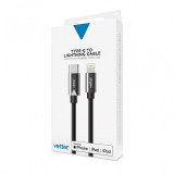 Cabluri si Adaptoare Vetter Type-C Cable to Lightning with PD Quick Charge, MFI, Black