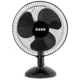 Ventilator de birou silentios Zass ZTF 1202, 30cm diametru, putere 35W, Negru - NOU