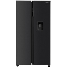 Side by Side Heinner HSBS-HM592NFDXWDE++, 592l, clasa E, Dozator Apa, compresor Inverter, H 177cm, Inox Antracit