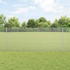 vidaXL &Icirc;ngrădire cu st&acirc;lpi Argintiu 1 x 25 m Oțel 3336360