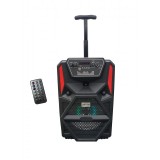 Boxa portabila tip troller , maner retractabil , cu Bluetooth , cititor USB , card MicroSD , radio ,, Portabil