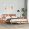 vidaXL Cadru de pat Maro ceruit 140 x 190 cm Lemn masiv de pin 872238