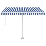 Copertina autonoma retractabila automat albastru&amp;alb 300x250 cm