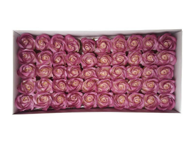 Trandafiri de sapun degrade pentru aranjamente florale set 50 buc, model 1 foto
