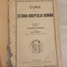 ION PERETZ - CURS DE ISTORIA DREPTULUI ROMAN - vol. II, partea a II-a