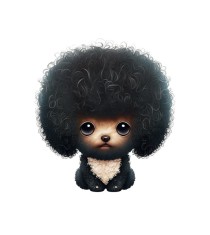 Sticker decorativ Poodle, Negru, 61 cm, 5587ST foto