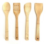 Set 4 ustensile de bucatarie din lemn de bambus