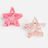 Clame de păr cu formă de stea, roz holografic, 7 cm, set de 2 bucăți, CMCLASS