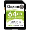 SD card Kingston SDS2/64GB Canvas Select Plus, 64GB, SDXC, CL 10, 64 GB
