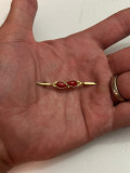 BROSA AUR 18K + CORAL - Made in Italy - Deosebita - Vintage !