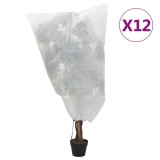 VidaXL Protecții fleece pentru plante cu șnur 12 buc 70 g/m&sup2; 0,8x1,2 m