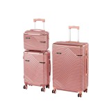 Set de valize cu roți TraveLux Urban XIX, culoare roz-auriu