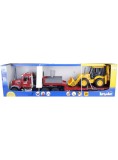 Bruder Brother Mack Granite Truck With Low-loader And Jcb 4cx Backhoe Loader (02813)