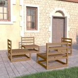 VidaXL Set mobilier de grădină, 4 piese, maro miere, lemn masiv de pin