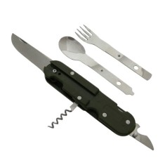 Briceag multifunctional DEPOX&reg;, Outdoor Legion, otel inoxidabil, 6 functii, kaki, 20 cm