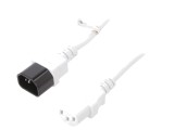 Cablu Alimentare IEC C13-C14 3m Alb 10A 250V