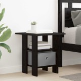 vidaXL Noptieră cu sertar Stejar Negru 41 x 40 x 45 cm Lemn compozit 8000422