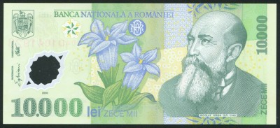 q568 Bancnota 10000 LEI 2000 POLIMER semnatura GHIZARI UNC NECIRCULATA foto