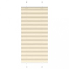 vidaXL Jaluzea plisată Crem 65x100 cm Lățime țesătură 64,4 cm 4015272