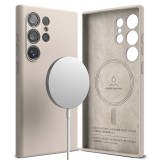 Husa pentru samsung galaxy s24 ultra, ringke silicone magnetic, stone