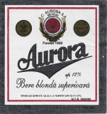 NI514 Etichetă bere blondă superioară Aurora, 1995-1996, SC Aurora SA Brașov