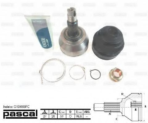 Kit cap planetara ALFA ROMEO 166 (936) (1998 - 2007) PASCAL G1D008PC