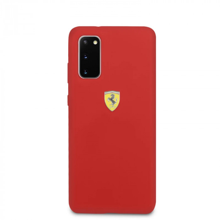 Husa Cover Ferrari SF Silicone pentru Samsung Galaxy S20 Rosu