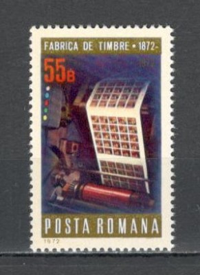 Romania.1972 100 ani Fabrica de Timbre YR.541 foto