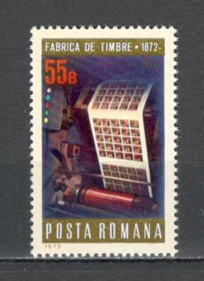 Romania.1972 100 ani Fabrica de Timbre YR.541