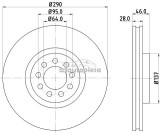 Disc frana IVECO DAILY V caroserie inchisa/combi (2011 - 2014) KRIEGER 0950004092