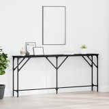 vidaXL Masă console Stejar Negru 180x23x75 cm Lemn compus