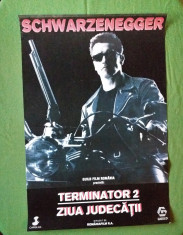 Afis vechi de cinematograf, afis vechi de cinema de colectie Terminator 2 foto