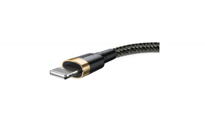 Baseus Lightning Cafule Cablu de date și &amp;icirc;ncărcare pentru iPhone 1.5A 2m aur negru (CALKLF-CV1) foto