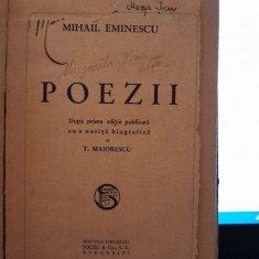 Poezii - Mihail Eminescu dupa prima editie cu o notita biografica de Titu Maiorescu