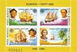 |Romania, LP 1282/1992, Europa CEPT &#039;92, bloc dantelat, MNH, Nestampilat