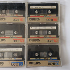 CASETA AUDIO PHILIPS UC II 60 SI UC II 90 , LOT 6 BUCATI