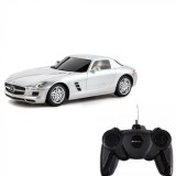 Masina cu Telecomanda Mercedes-Benz SLS AMG Argintie, Scara 1:24, Rastar 1:24