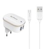 Incarcator si Cablu Date compatibil telefon- tableta micro USB, DeTech, 5V, 3.1A, 2xUSB, incarcare rapida