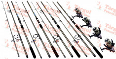 KIT CRAP 4 lansete NEXT CARP 3,6m cu 4 mulinete J3FR 11 rul. rod pod full foto