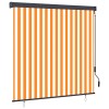 Jaluzea Rulou de Exterior Dungi portocaliu și alb 180 x 250 cm