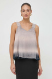 Armani Exchange tricou femei, culoarea bej, modelator