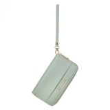 Portofel Verde Pastel cu Maner pentru Femei 19.5x10cm
