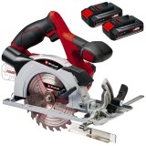 Einhell TE-CS 18/150 Li PXC + Twinpack CB - Fierastrau circular 150x10 mm + Set 2 acumulatori Li-Ion 18 V 2.5 Ah